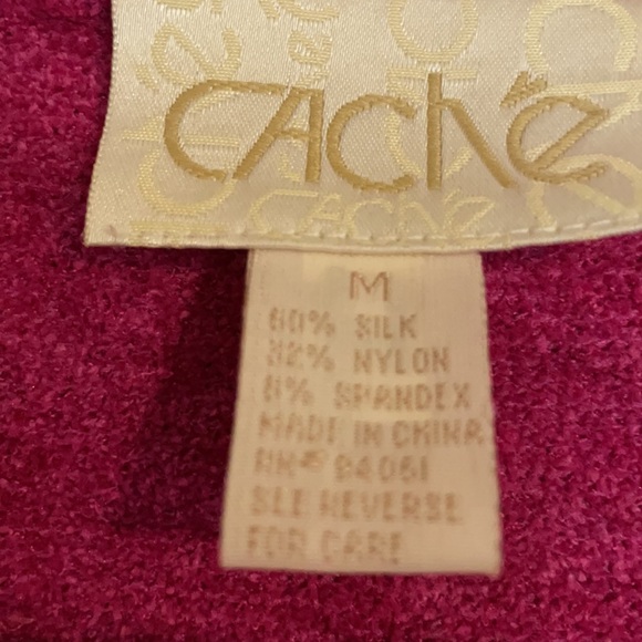 Caché Vintage Raspberry Silk Blend Shrug - Picture 6 of 6